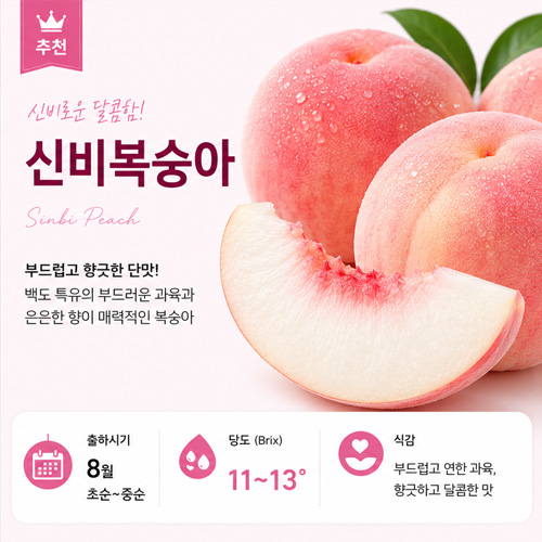 신비복숭아 조생종 - 천도와 백도의 장점 결합
