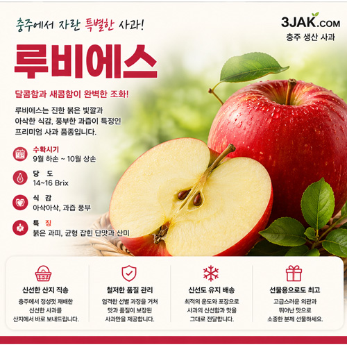 루비에스 8월 하순~9월 - 아삭·치밀